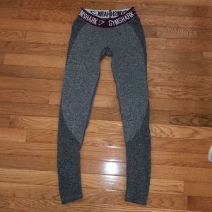 Gymshark Flex Leggings in Charcoal/Deep Plum